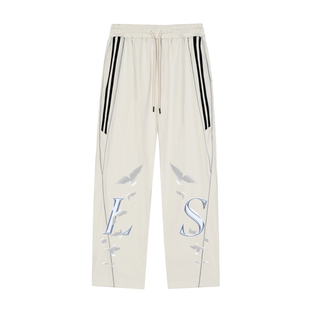 Luxury S. - Reflection Striped Straight-Leg Sweatpants