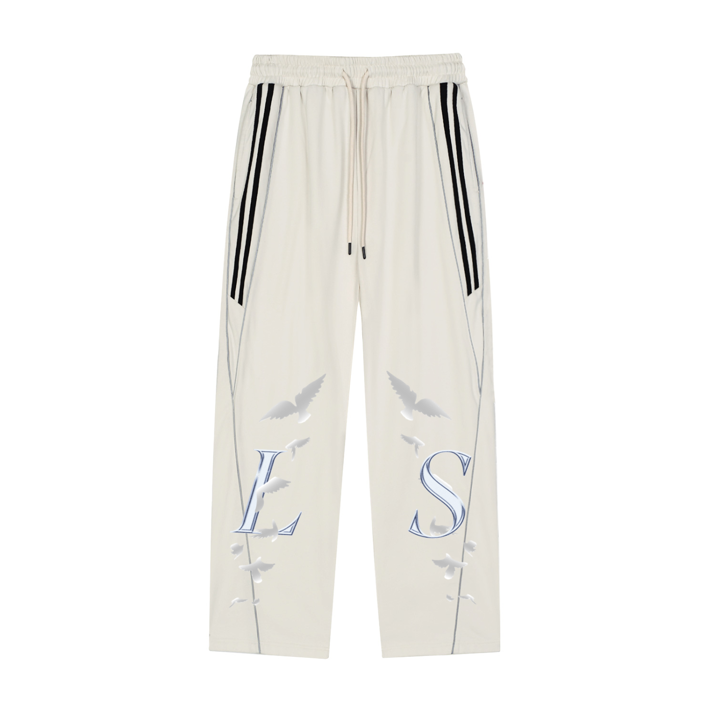Luxury S. - Reflection Striped Straight-Leg Sweatpants