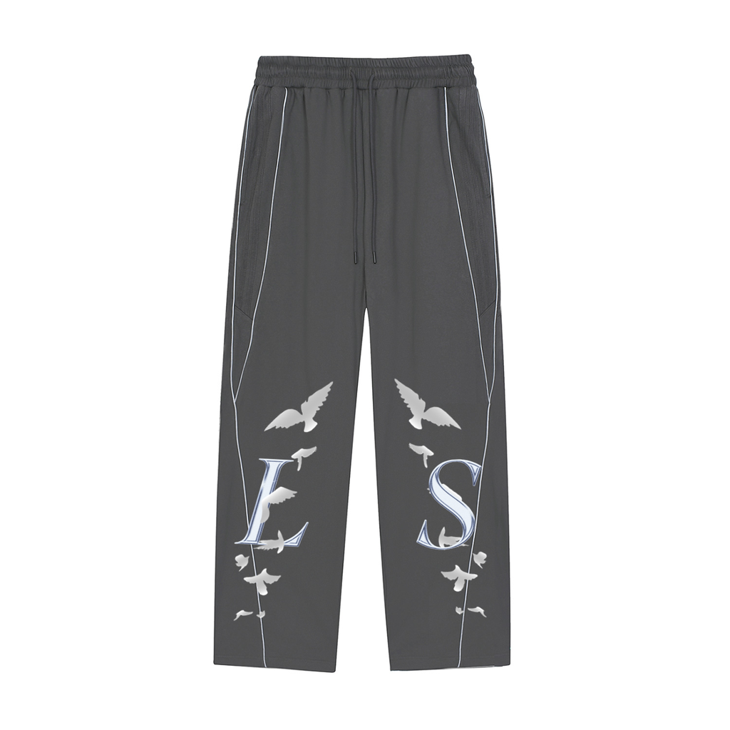 Luxury S. - Reflection Striped Straight-Leg Sweatpants