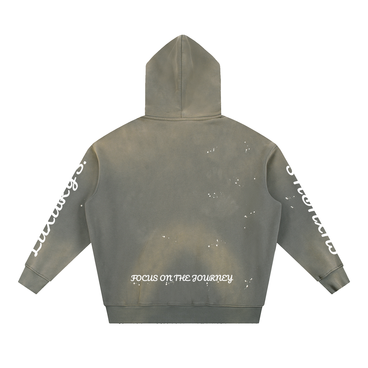 Vintage Washed Frayed Fleece Hoodie